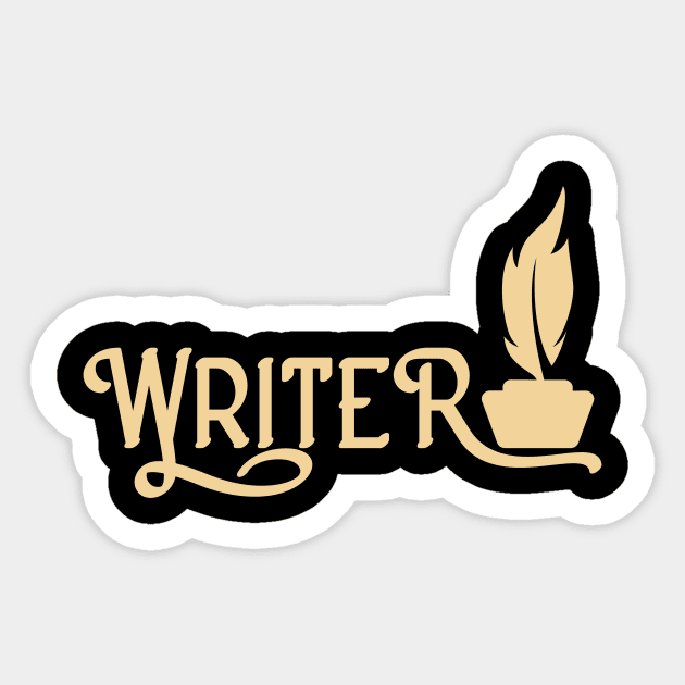 Author Writing Poet Writer Sticker by Foxxy Merch